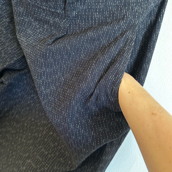 *Excellent Pre-Loved* Eileen Fisher Organic Cotton Black Textured Wide-Leg Pants - Picture 5 of 5